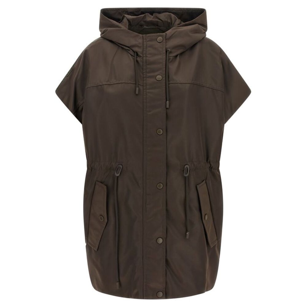 Max Mara Brown Polyamide Sleeveless Women's Jacket